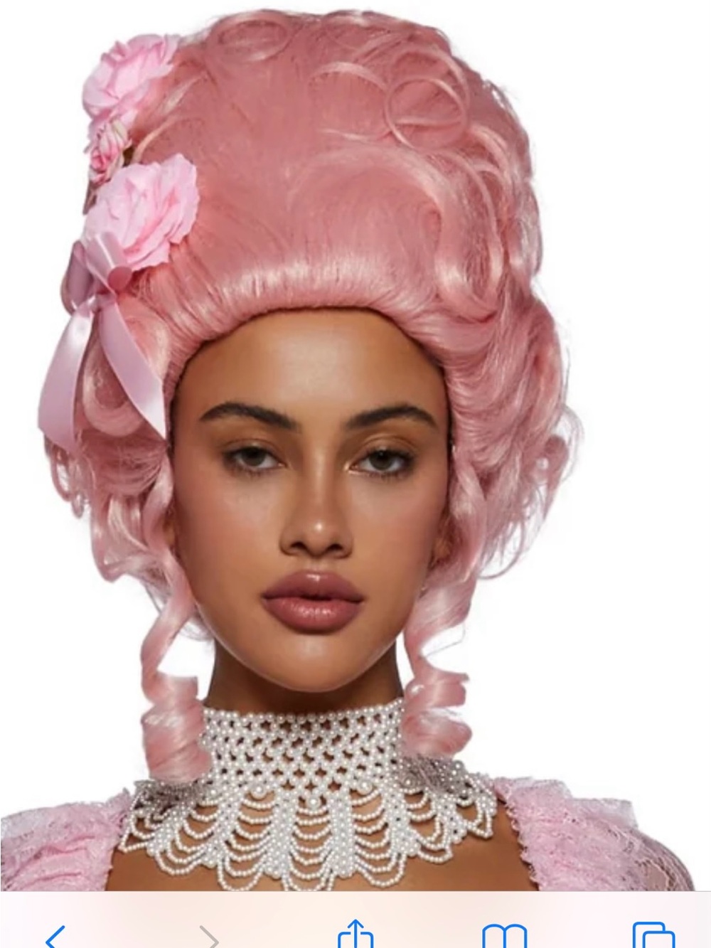 Let Them Eat Cake Marie Antoinette Pink Powdered Wig
